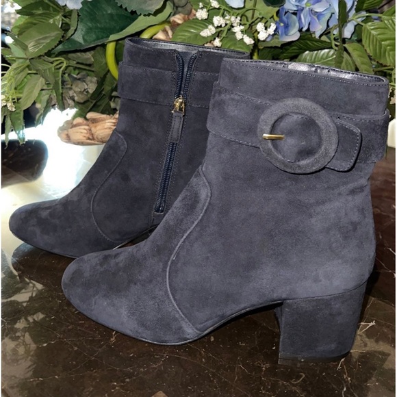 Nine West black suede leather booties size 7 - Picture 3 of 15